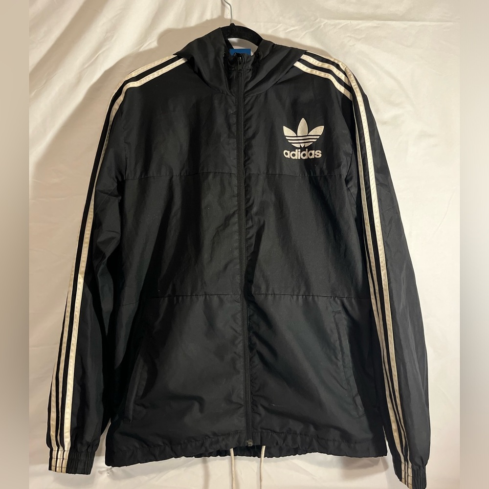 Adidas windbreaker zip-up hoodie in size medium.